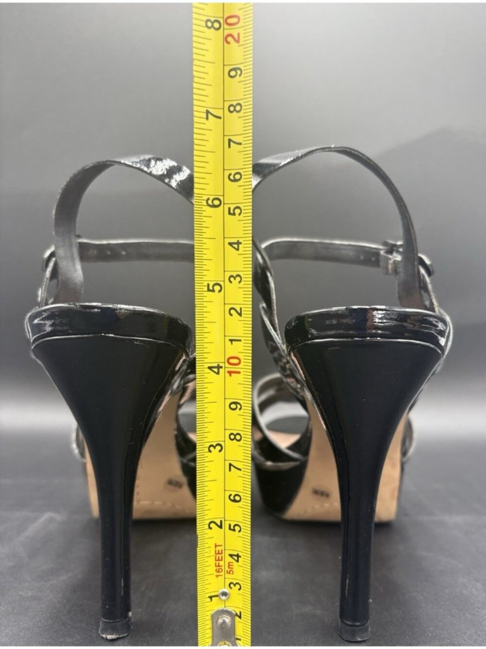 Women' Pumps High Heel Shoes Size 9.5M Vince Camuto Black Toleo Dress Sandals - Picture 10 of 16